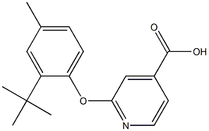 2-(2-tert-butyl-4-methylphenoxy)pyridine-4-carboxylic acid Struktur