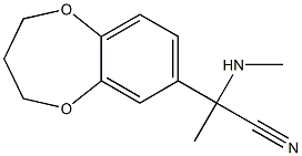 2-(3,4-dihydro-2H-1,5-benzodioxepin-7-yl)-2-(methylamino)propanenitrile Struktur