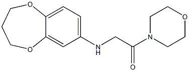 2-(3,4-dihydro-2H-1,5-benzodioxepin-7-ylamino)-1-(morpholin-4-yl)ethan-1-one Struktur