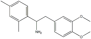 2-(3,4-dimethoxyphenyl)-1-(2,4-dimethylphenyl)ethan-1-amine Struktur