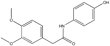 2-(3,4-dimethoxyphenyl)-N-(4-hydroxyphenyl)acetamide Struktur