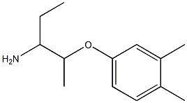 2-(3,4-dimethylphenoxy)-1-ethylpropylamine Struktur