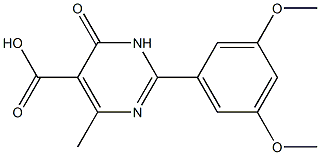 2-(3,5-dimethoxyphenyl)-4-methyl-6-oxo-1,6-dihydropyrimidine-5-carboxylic acid Struktur