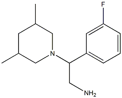 2-(3,5-dimethylpiperidin-1-yl)-2-(3-fluorophenyl)ethanamine Struktur