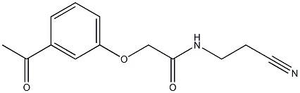 2-(3-acetylphenoxy)-N-(2-cyanoethyl)acetamide Struktur