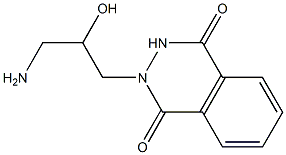 2-(3-amino-2-hydroxypropyl)-1,2,3,4-tetrahydrophthalazine-1,4-dione Struktur