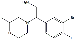 2-(3-bromo-4-fluorophenyl)-2-(2-methylmorpholin-4-yl)ethanamine Struktur