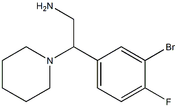 2-(3-bromo-4-fluorophenyl)-2-piperidin-1-ylethanamine Struktur