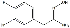 2-(3-bromo-4-fluorophenyl)-N'-hydroxyethanimidamide Struktur