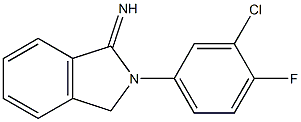 2-(3-chloro-4-fluorophenyl)-2,3-dihydro-1H-isoindol-1-imine Struktur