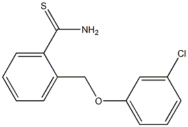 2-(3-chlorophenoxymethyl)benzene-1-carbothioamide Struktur