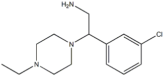 2-(3-chlorophenyl)-2-(4-ethylpiperazin-1-yl)ethanamine Struktur