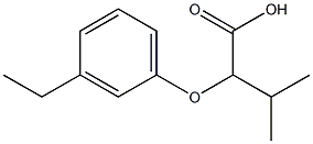 2-(3-ethylphenoxy)-3-methylbutanoic acid Struktur