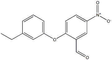 2-(3-ethylphenoxy)-5-nitrobenzaldehyde Struktur