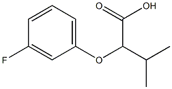 2-(3-fluorophenoxy)-3-methylbutanoic acid Struktur