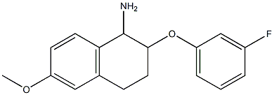 2-(3-fluorophenoxy)-6-methoxy-1,2,3,4-tetrahydronaphthalen-1-amine Struktur