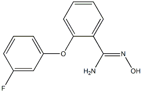 2-(3-fluorophenoxy)-N'-hydroxybenzene-1-carboximidamide Struktur