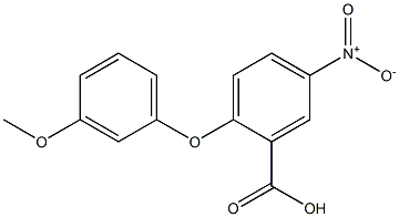 2-(3-methoxyphenoxy)-5-nitrobenzoic acid Struktur