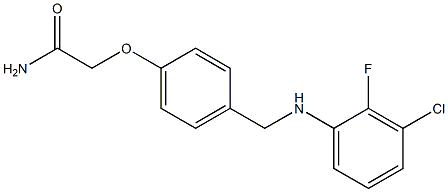 2-(4-{[(3-chloro-2-fluorophenyl)amino]methyl}phenoxy)acetamide Struktur