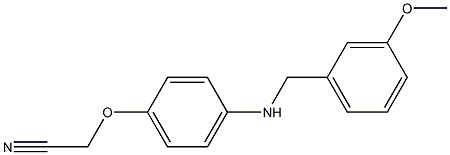 2-(4-{[(3-methoxyphenyl)methyl]amino}phenoxy)acetonitrile Struktur