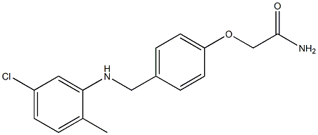 2-(4-{[(5-chloro-2-methylphenyl)amino]methyl}phenoxy)acetamide Struktur