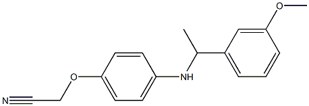 2-(4-{[1-(3-methoxyphenyl)ethyl]amino}phenoxy)acetonitrile Struktur