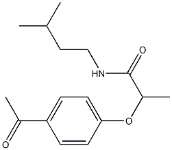 2-(4-acetylphenoxy)-N-(3-methylbutyl)propanamide Struktur