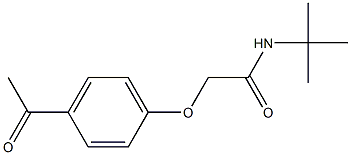 2-(4-acetylphenoxy)-N-(tert-butyl)acetamide Struktur