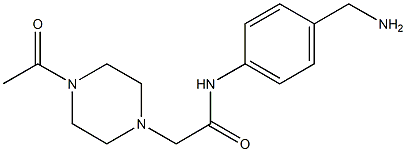 2-(4-acetylpiperazin-1-yl)-N-[4-(aminomethyl)phenyl]acetamide Struktur