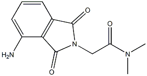 2-(4-amino-1,3-dioxo-2,3-dihydro-1H-isoindol-2-yl)-N,N-dimethylacetamide Struktur