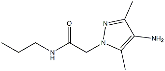 2-(4-amino-3,5-dimethyl-1H-pyrazol-1-yl)-N-propylacetamide Struktur