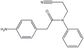 2-(4-aminophenyl)-N-(2-cyanoethyl)-N-phenylacetamide Struktur