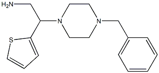 2-(4-benzylpiperazin-1-yl)-2-(thiophen-2-yl)ethan-1-amine Struktur