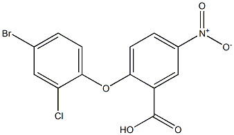 2-(4-bromo-2-chlorophenoxy)-5-nitrobenzoic acid Struktur