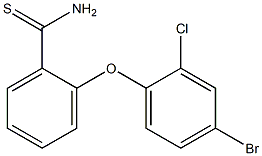 2-(4-bromo-2-chlorophenoxy)benzene-1-carbothioamide Struktur