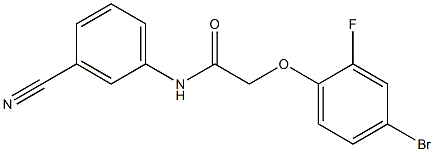 2-(4-bromo-2-fluorophenoxy)-N-(3-cyanophenyl)acetamide Struktur