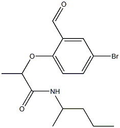 2-(4-bromo-2-formylphenoxy)-N-(pentan-2-yl)propanamide Struktur