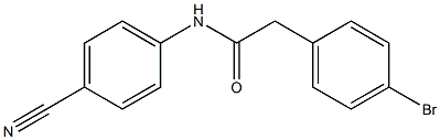 2-(4-bromophenyl)-N-(4-cyanophenyl)acetamide Struktur