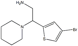 2-(4-bromothiophen-2-yl)-2-(piperidin-1-yl)ethan-1-amine Struktur