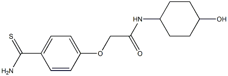 2-(4-carbamothioylphenoxy)-N-(4-hydroxycyclohexyl)acetamide Struktur