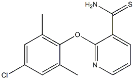 2-(4-chloro-2,6-dimethylphenoxy)pyridine-3-carbothioamide Struktur