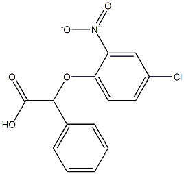 2-(4-chloro-2-nitrophenoxy)-2-phenylacetic acid Struktur