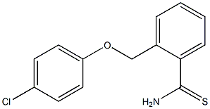 2-(4-chlorophenoxymethyl)benzene-1-carbothioamide Struktur