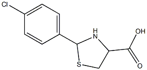 2-(4-chlorophenyl)-1,3-thiazolidine-4-carboxylic acid Struktur