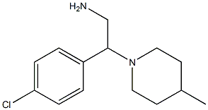 2-(4-chlorophenyl)-2-(4-methylpiperidin-1-yl)ethanamine Struktur