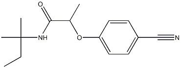 2-(4-cyanophenoxy)-N-(2-methylbutan-2-yl)propanamide Struktur