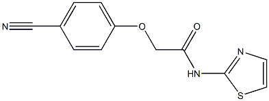 2-(4-cyanophenoxy)-N-1,3-thiazol-2-ylacetamide Struktur