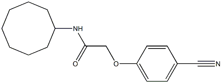 2-(4-cyanophenoxy)-N-cyclooctylacetamide Struktur