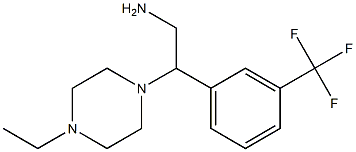 2-(4-ethylpiperazin-1-yl)-2-[3-(trifluoromethyl)phenyl]ethan-1-amine Struktur