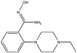 2-(4-ethylpiperazin-1-yl)-N'-hydroxybenzene-1-carboximidamide Struktur